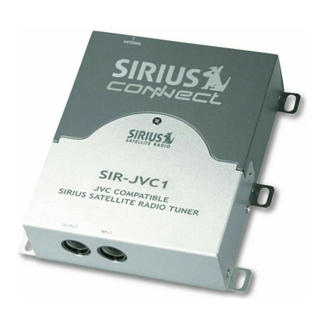 Sirius Satellite Radio SIR-JVC1 User manual Sirius Satellite Radio SIR-JVC1 User manual