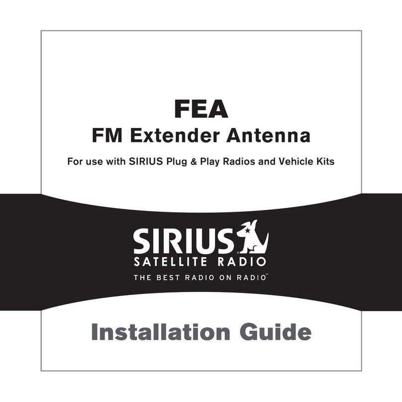Sirius Satellite Radio FEA FM Extender Antenna installation guide