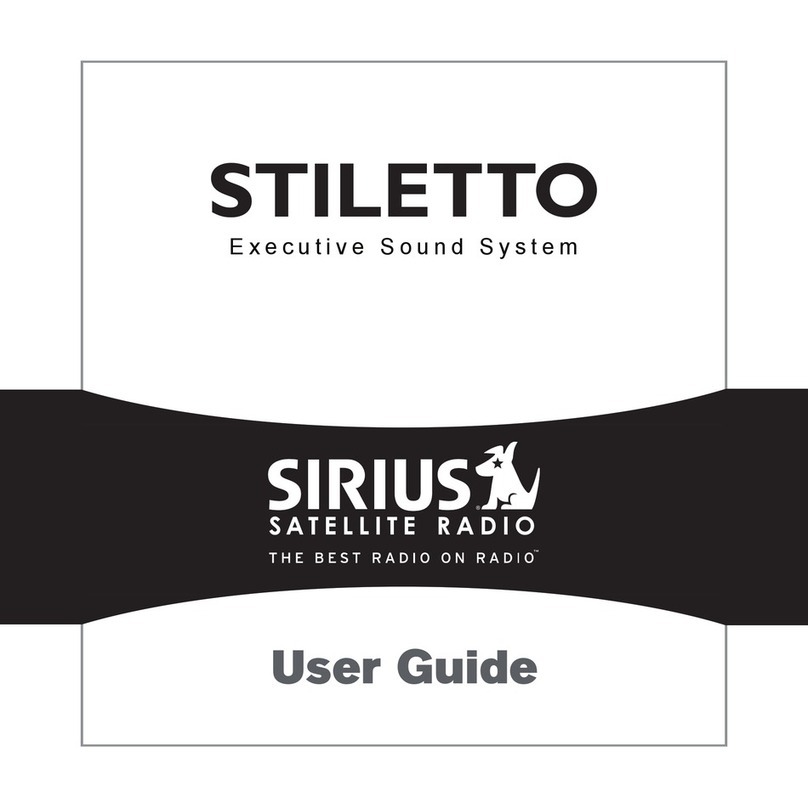 Sirius Satellite Radio E x e c u t i v e S o u n d S y s t e m user guide