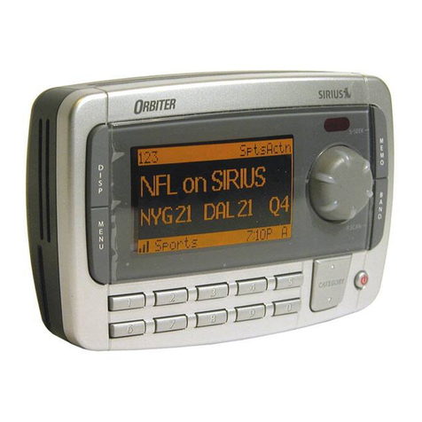 Sirius Satellite Radio Orbiter SR4000 user guide