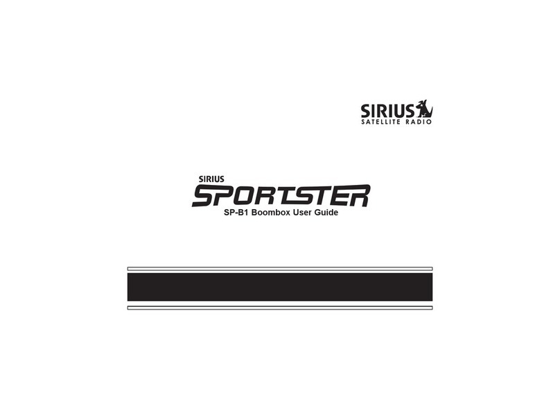 Sirius Satellite Radio Sportster SP-B1 user guide