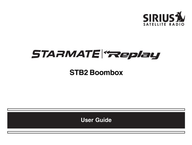 Sirius Satellite Radio Sirius Starmate Replay Boombox STB2 user guide