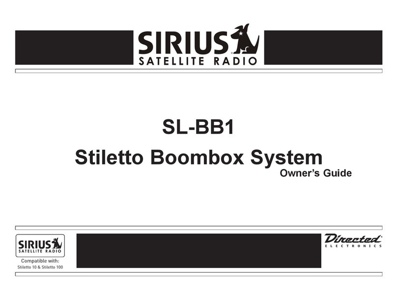Sirius Satellite Radio SIRIUS STILETTO SL-BB1 owner's guide