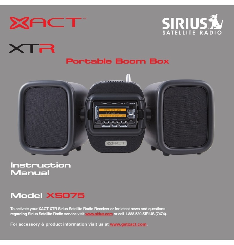 Sirius Satellite Radio Xact XS075 instruction manual