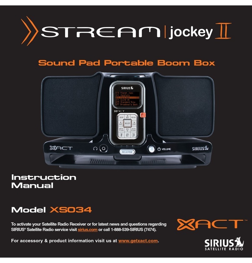 Sirius Satellite Radio Xact XS034 instruction manual