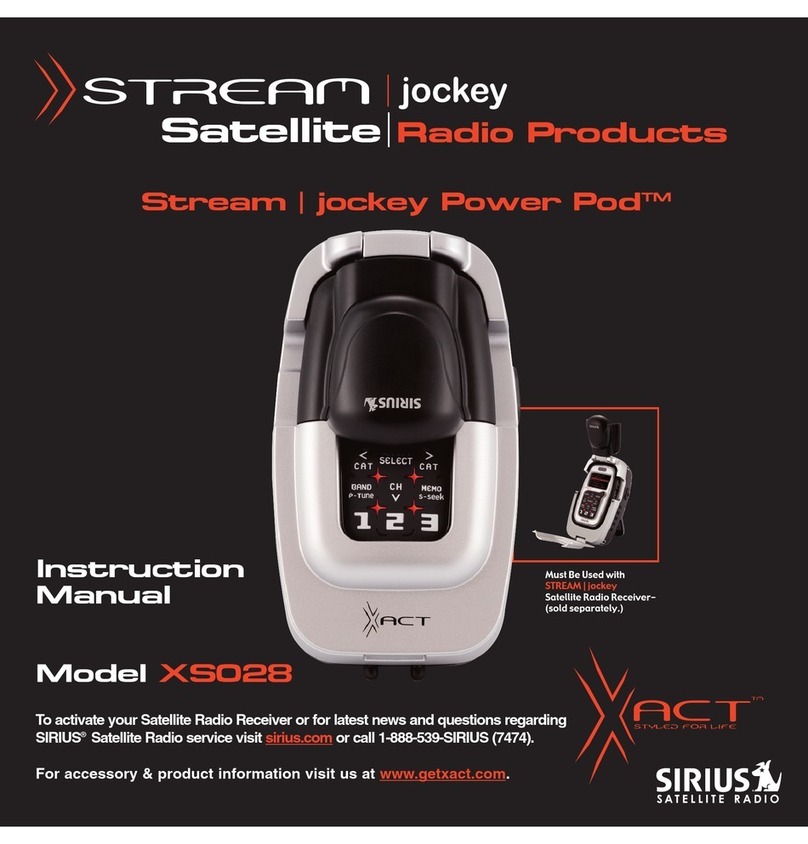 Sirius Satellite Radio Xact XS028 instruction manual Sirius Satellite Radio Xact XS028 instruction manual