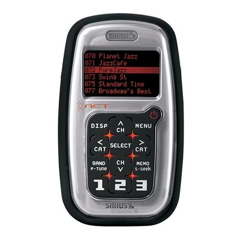 Sirius Satellite Radio Xact XTR1 User manual Sirius Satellite Radio Xact XTR1 User manual