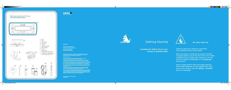 Sirius Satellite Radio Stratus 5 User manual Sirius Satellite Radio Stratus 5 User manual