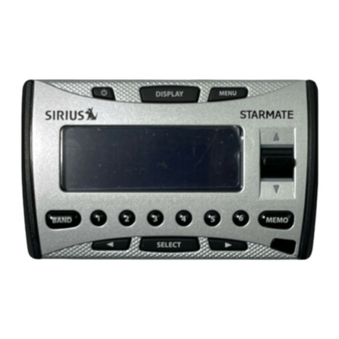 Sirius Satellite Radio Starmate ST1 User manual Sirius Satellite Radio Starmate ST1 User manual