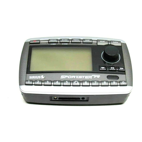 Sirius Satellite Radio SportsterIR SP-R2 user guide