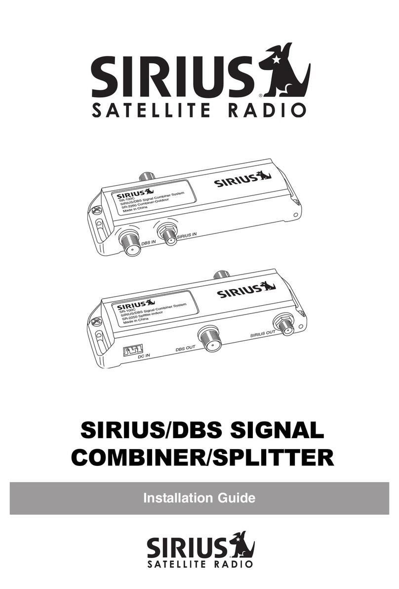 Sirius Satellite Radio SR-100C installation guide