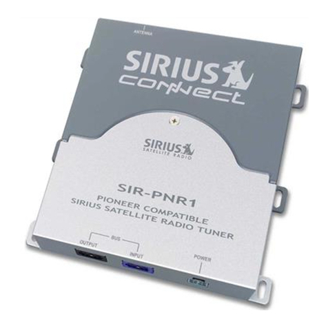 Sirius Satellite Radio SIR-PNR1 User manual Sirius Satellite Radio SIR-PNR1 User manual