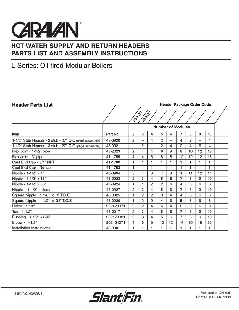 Slant/Fin VICTORY II VHS Series Assembly instructions and parts list