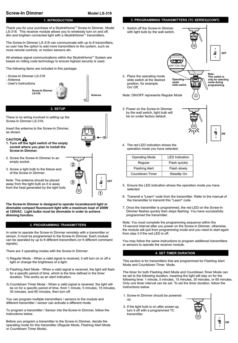 SkyLink LS-318 user manual