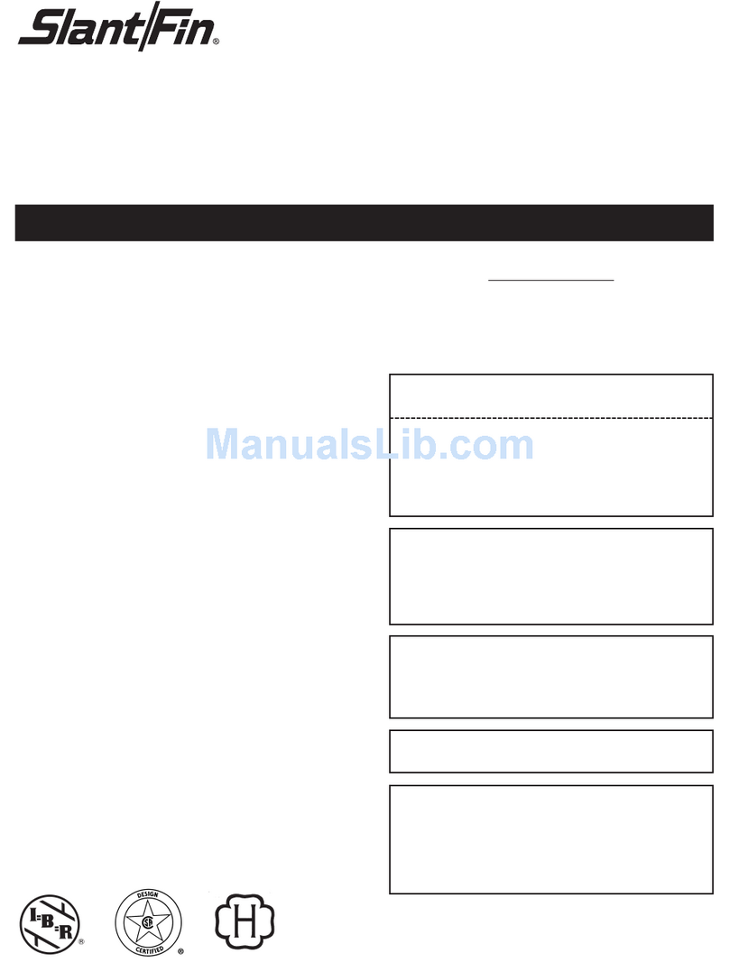 Slant/Fin V-180 Installation and operating instructions