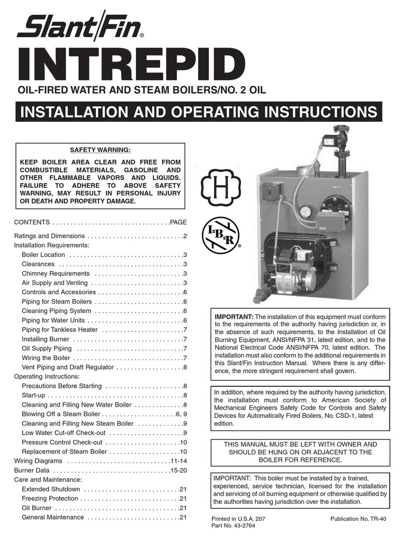 Slant/Fin VICTORY II VHS Series Installation and operating instructions Slant/Fin VICTORY II VHS Series Installation and operating instructions