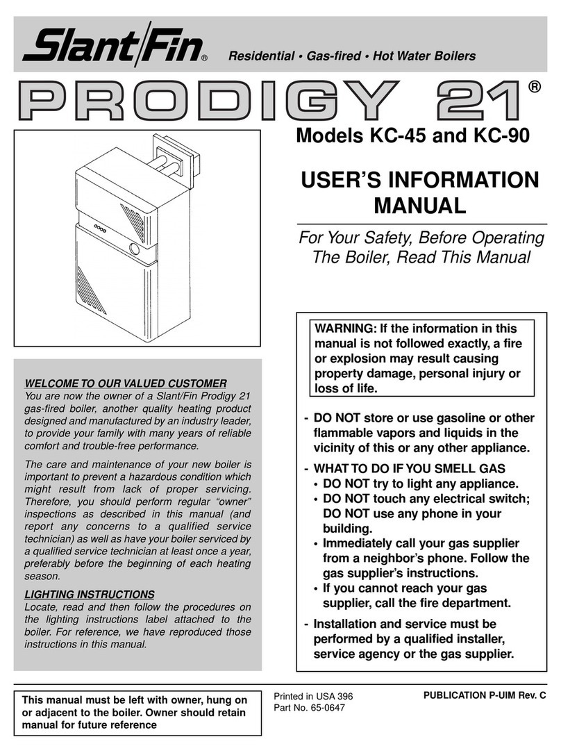 Slant/Fin VICTORY II VHS Series User's information manual
