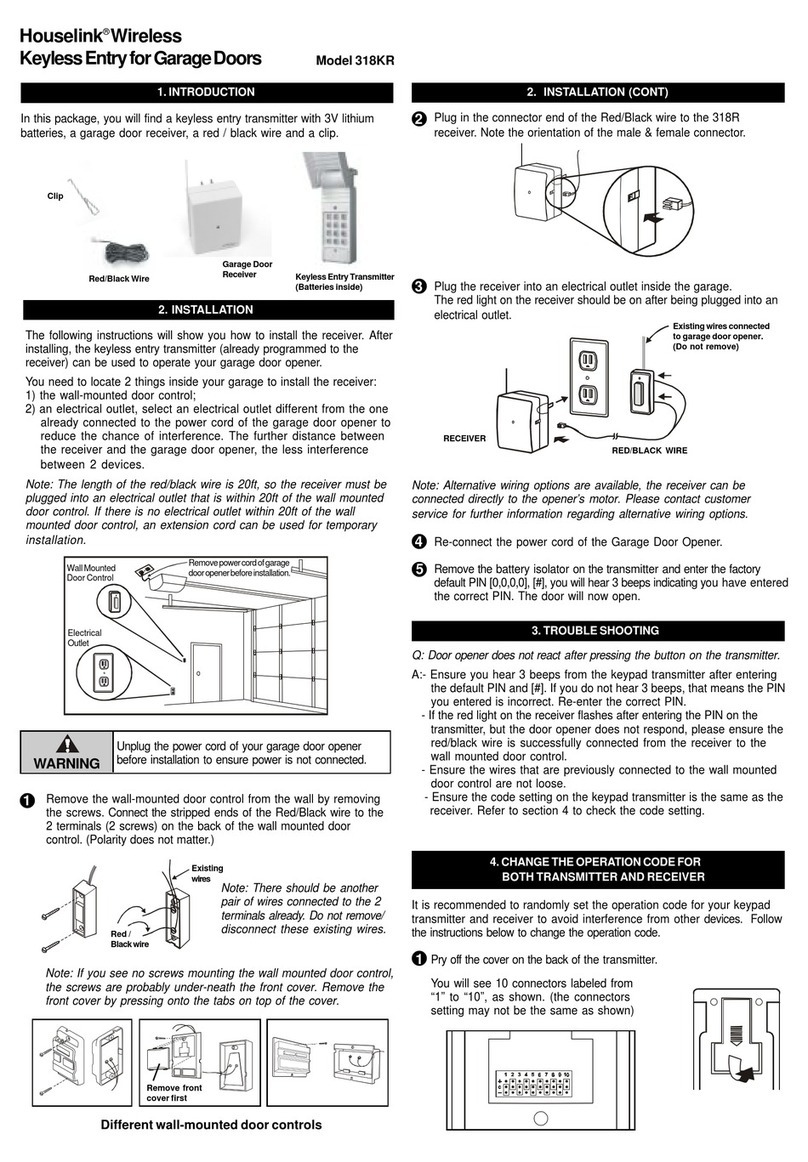 SkyLink Houselink 318KR user manual
