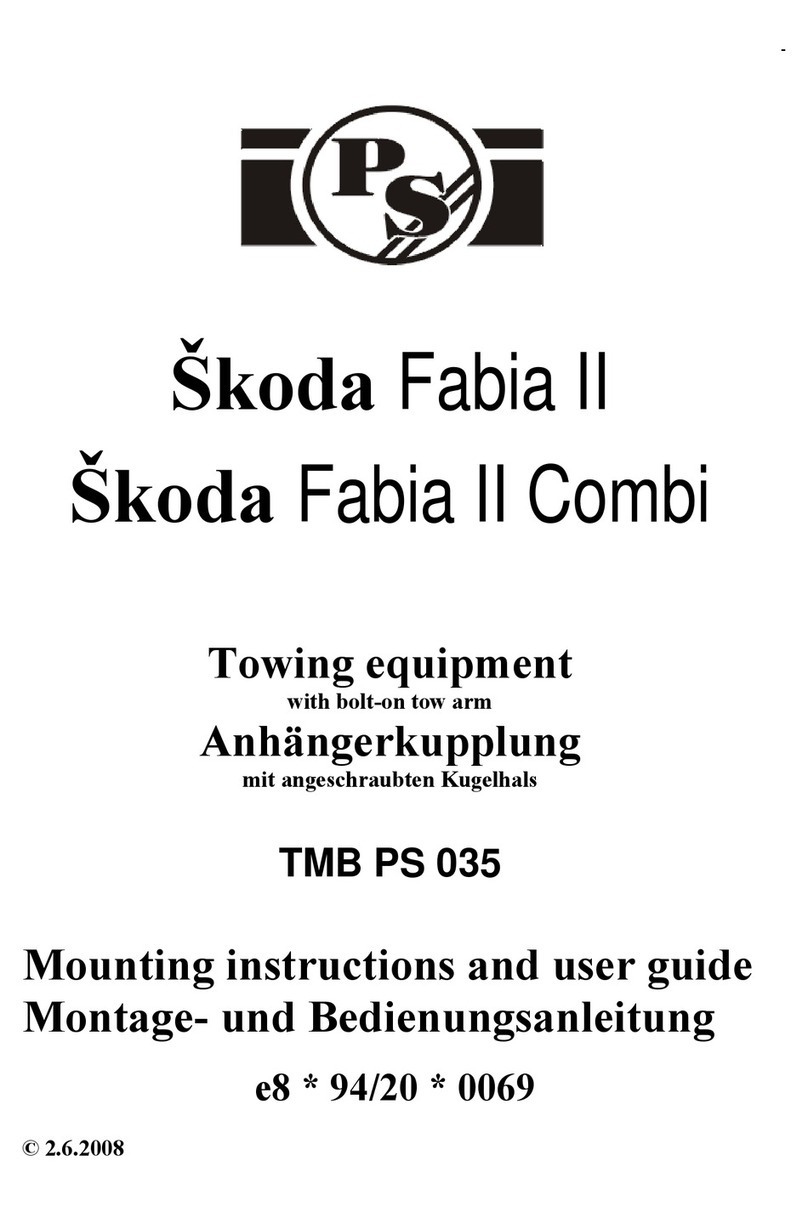 Skoda FABIA II TMB PS 035 Mounting and user instructions