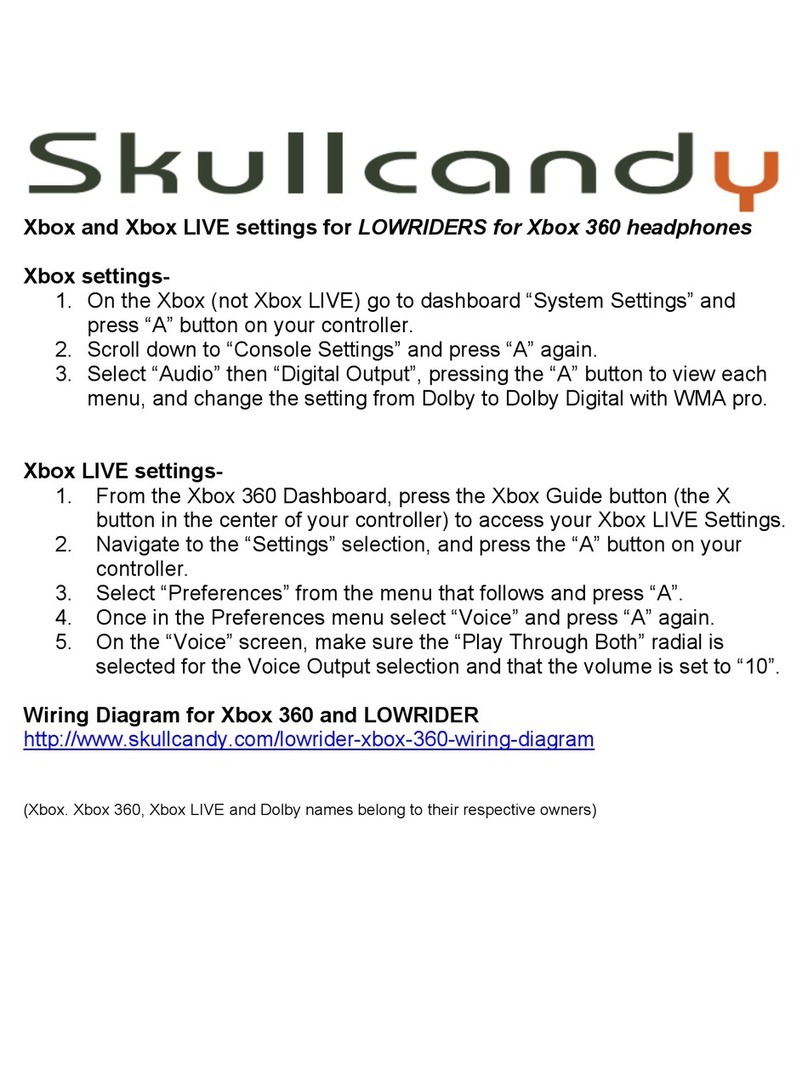 Skullcandy Lowriders Service manual