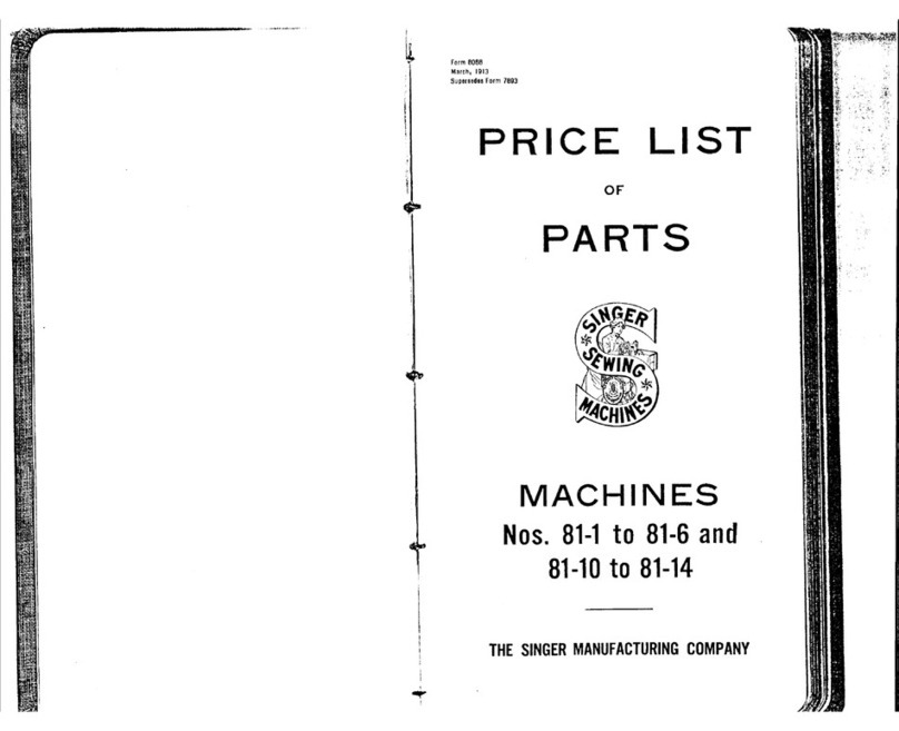 Singer 81-1 to 81-6 User manual