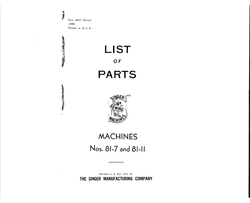Singer 81-11 parts list Singer 81-11 parts list