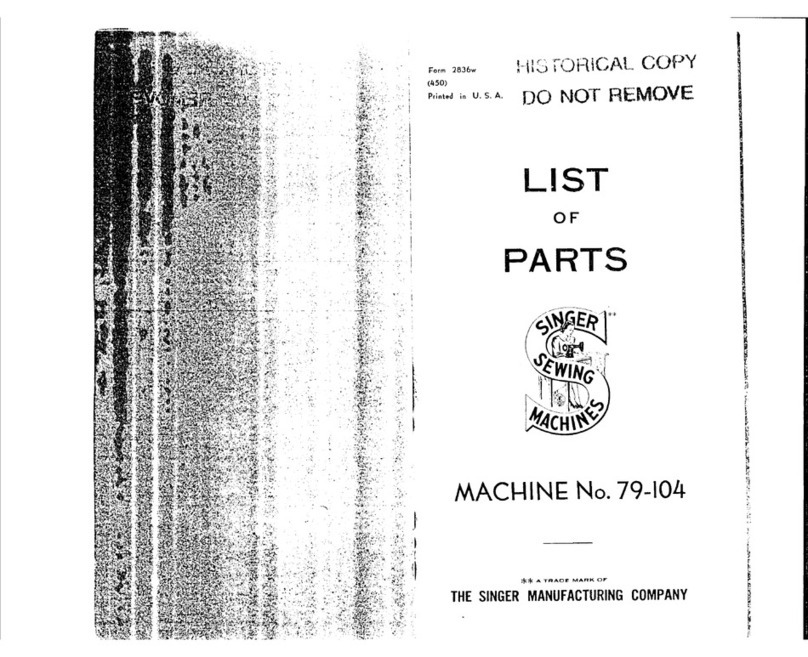 Singer 79-104 User manual Singer 79-104 User manual
