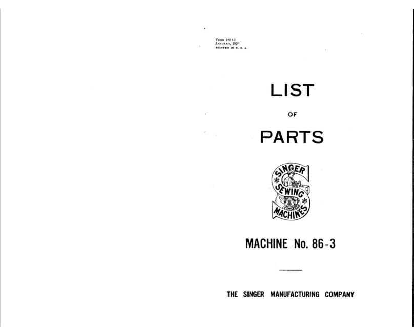 Singer 86-3 parts list