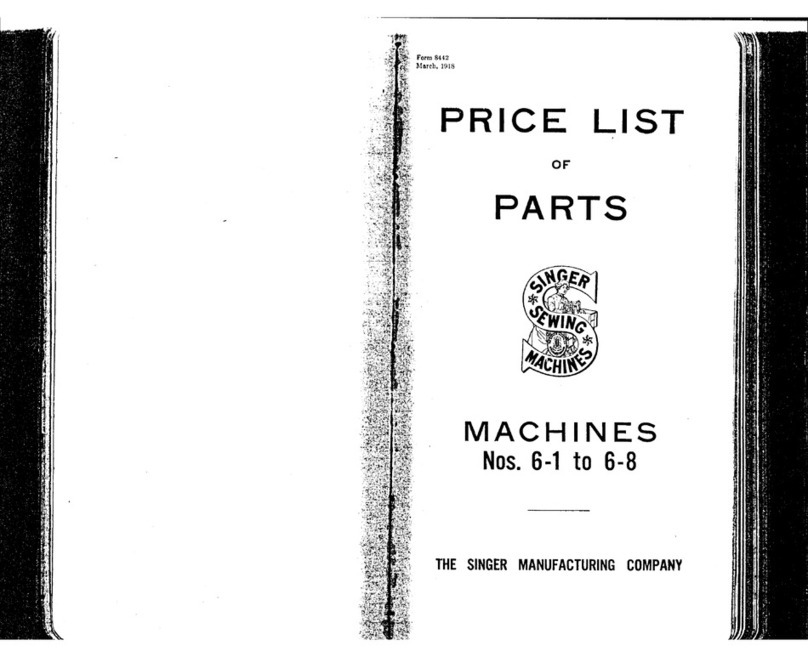 Singer 6-1 to 6-8 User manual