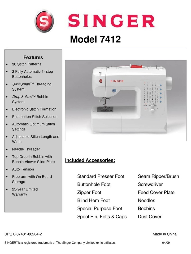 Singer 7412 Specifications
