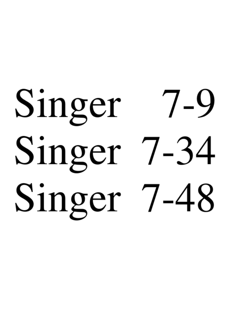 Singer 7-34 User manual Singer 7-34 User manual