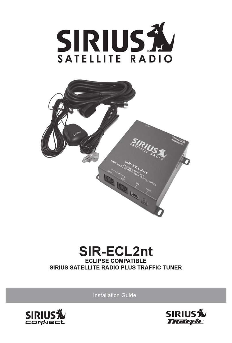 Sirius Satellite Radio SATELLITE RADIO SIR-ECL2nt installation guide