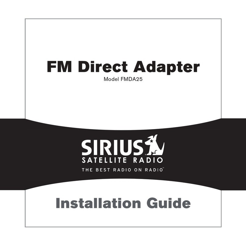 Sirius Satellite Radio FMDA25 User manual