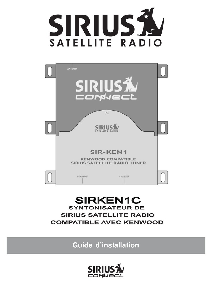 Sirius Satellite Radio SiriusConnect SIR-KEN1 User manual Sirius Satellite Radio SiriusConnect SIR-KEN1 User manual