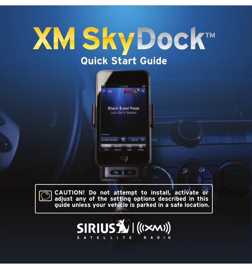 Sirius Satellite Radio XM Sky Dock XVSAP1V1 quick start guide