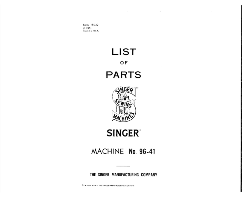 Singer 96-41 List of parts
