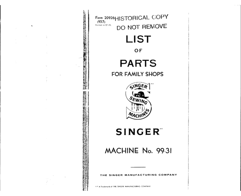 Singer 99-31 User manual Singer 99-31 User manual