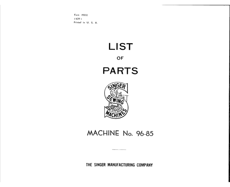 Singer 96-85 List of parts