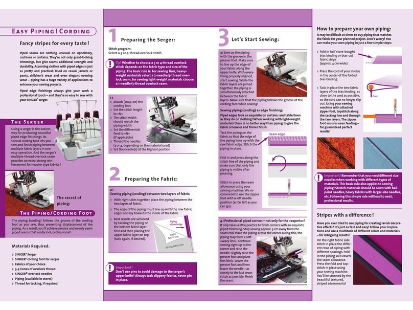 Singer Sewing Machine user manual