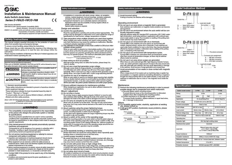 SMC Networks D-F8B Series Instruction Manual