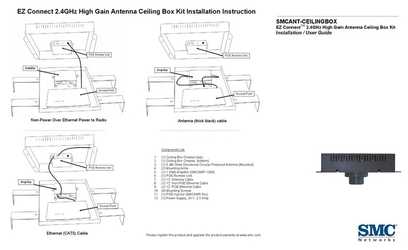 SMC Networks EZ Connect Antenna Ceiling Box Kit Installation & user guide SMC Networks EZ Connect Antenna Ceiling Box Kit Installation & user guide