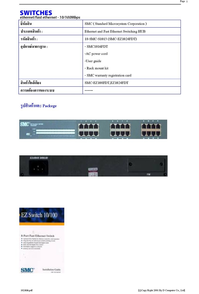 SMC Networks EZ Networking SMC-EZ108FDT Specification sheet