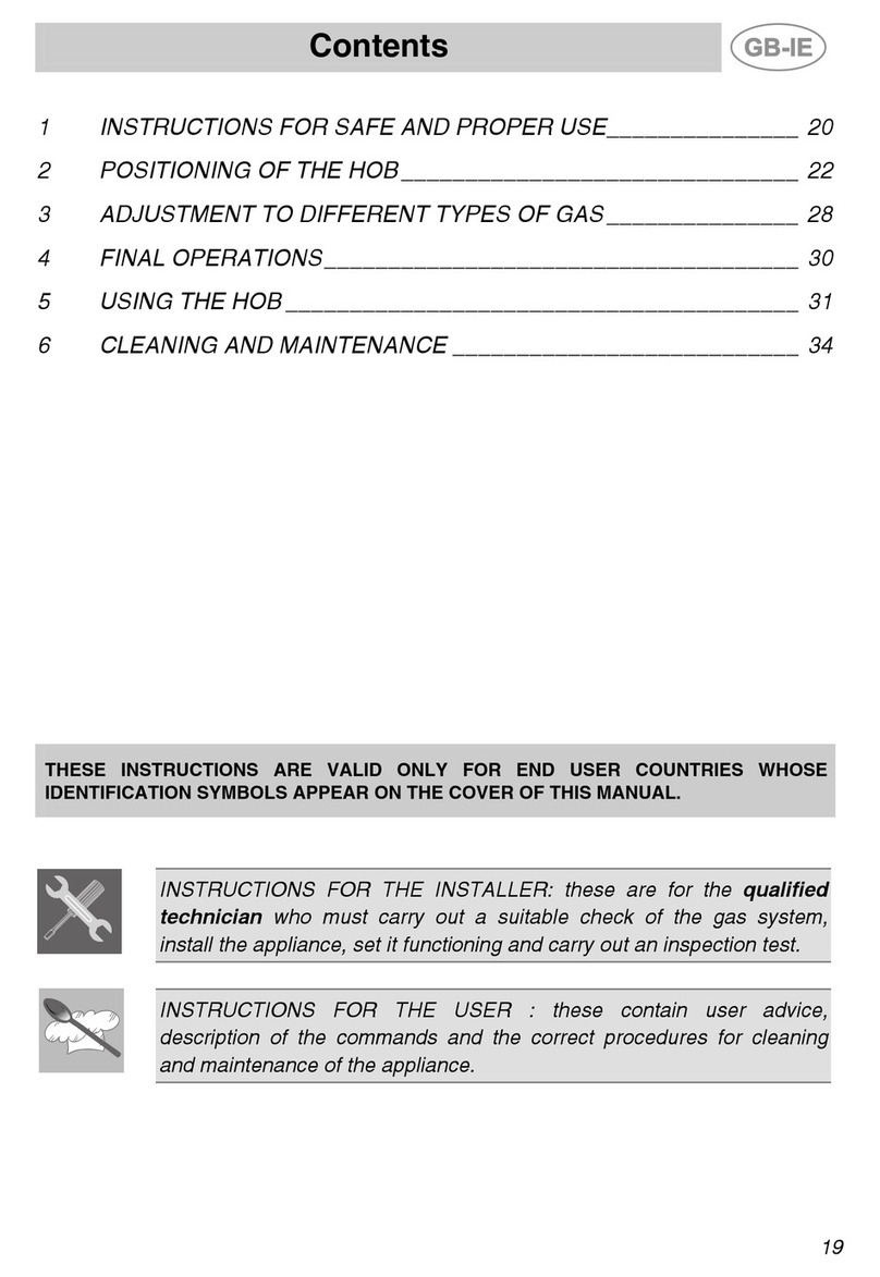 Smeg PGF75-3 instruction manual