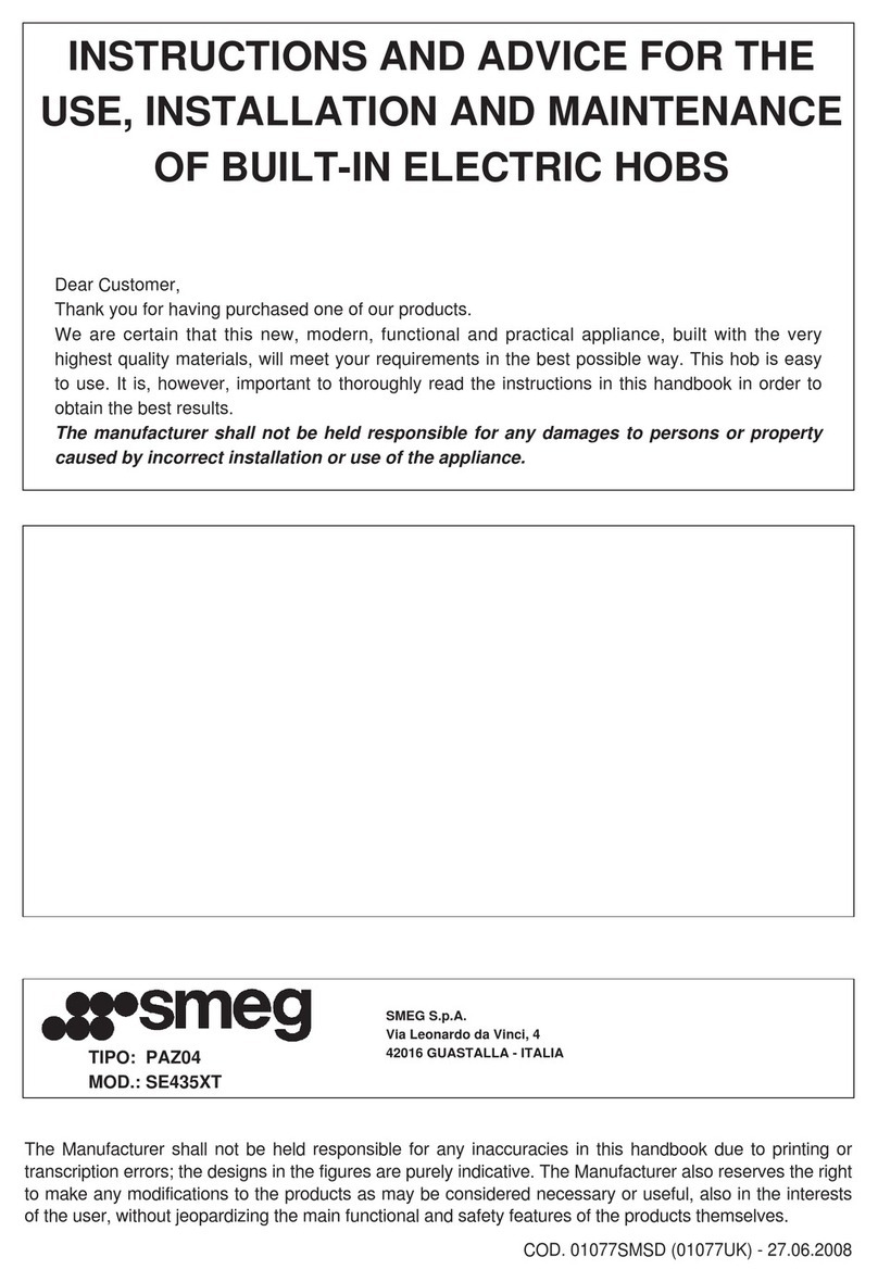 Smeg SE435XT Technical manual