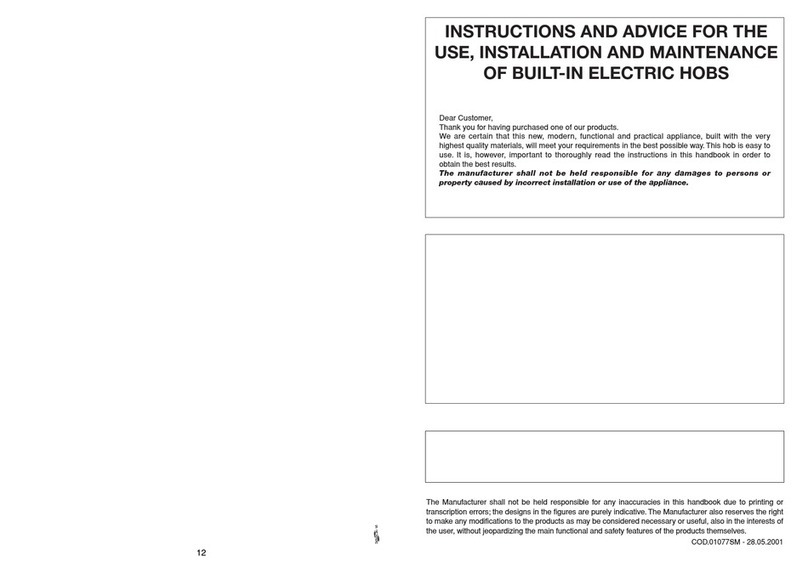Smeg Built-in Electric Hob HBE64CAS User manual