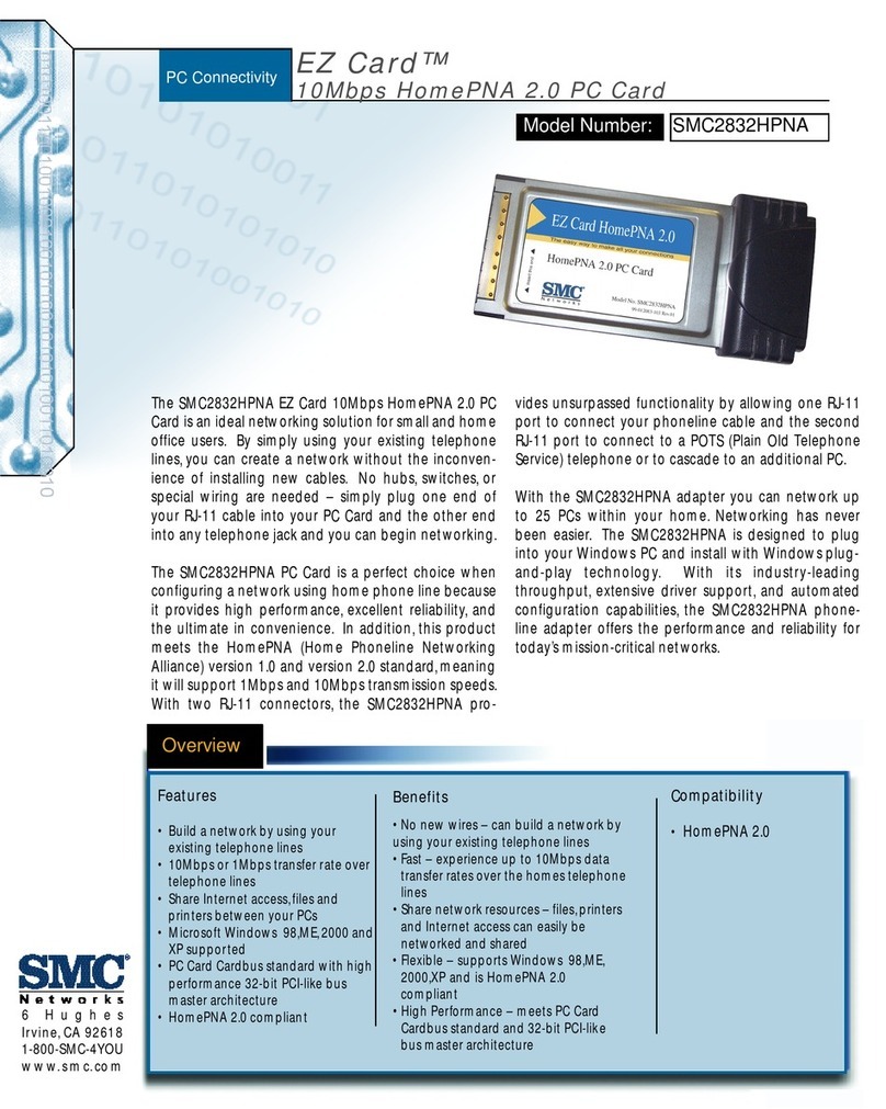 SMC Networks SMC EZ Card 10 SMC2832HPNA User manual