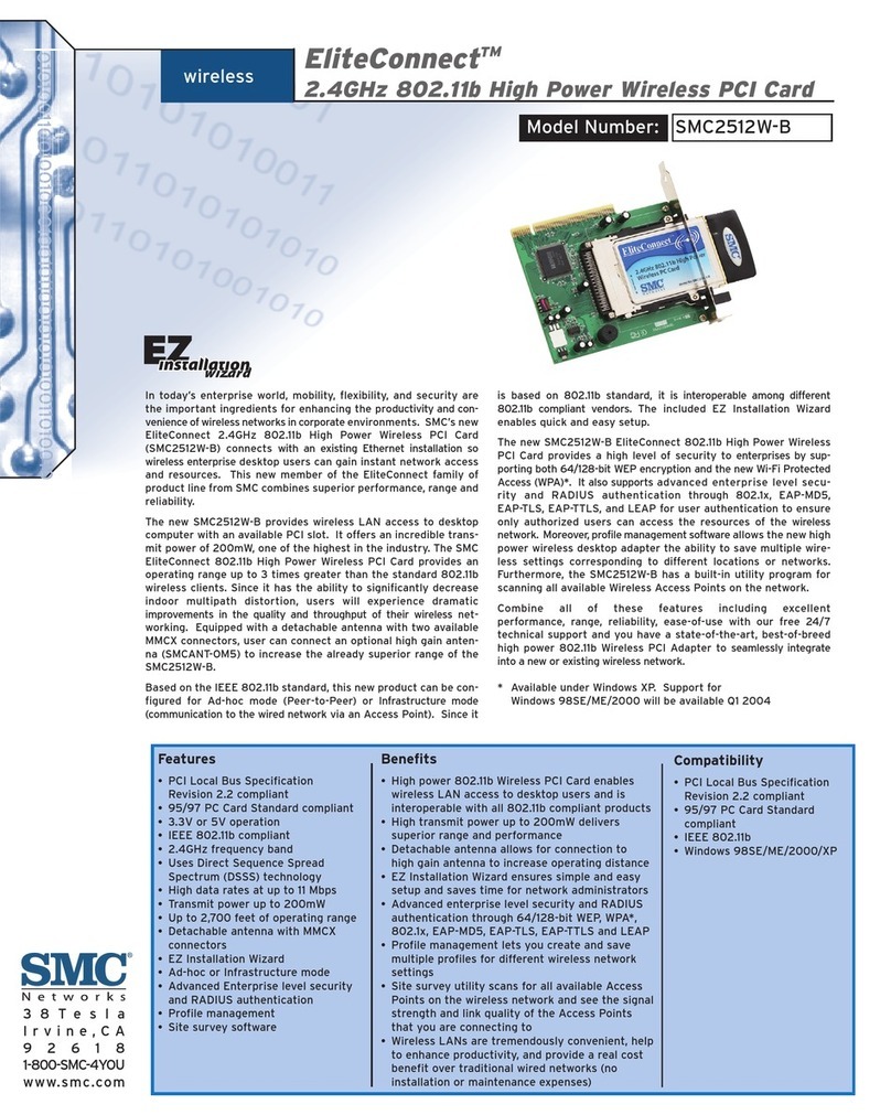 SMC Networks ELITECONNECT SMC2512W-B User manual SMC Networks ELITECONNECT SMC2512W-B User manual