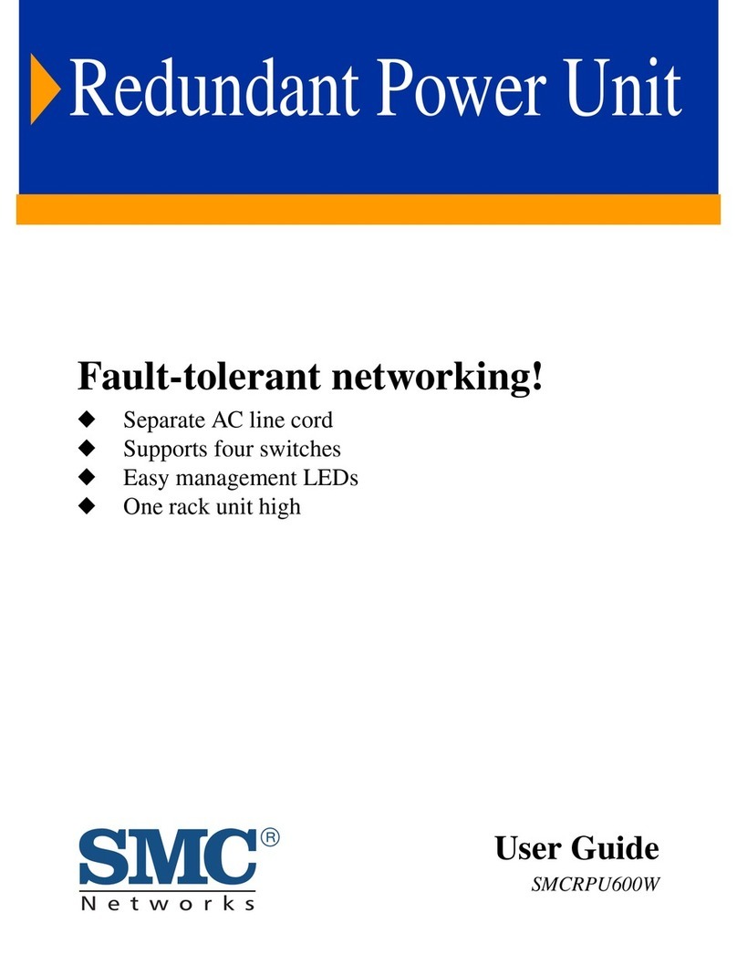 SMC Networks Redundant Power Unit SMCRPU600W User manual