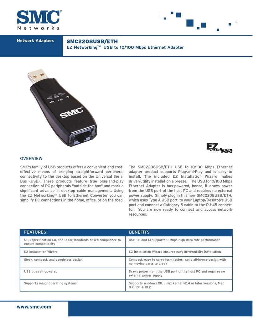 SMC Networks EZ Networking SMC2208USB/ETH User manual