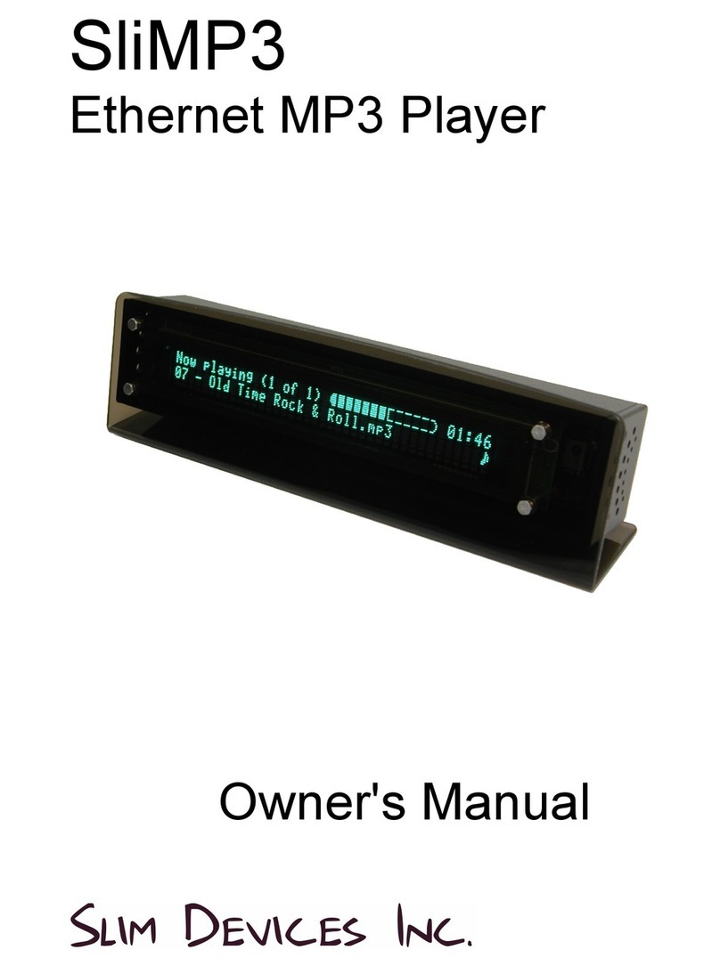 Slim Devices SLIMP3 owner's manual